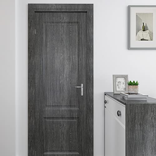 CRE8TIVE Dark Grey Wood Contact Paper, 12" x 80" Waterproof Vinyl Wallpaper