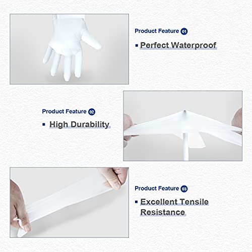 DABOGOSA TPE Disposable Gloves, Latex-Free Plastic Gloves, Large, 100 Pack