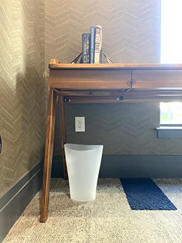 Rubbermaid 2.25 Gallon Clear Wastebasket - Pack of 6 for Bathroom/Vanity