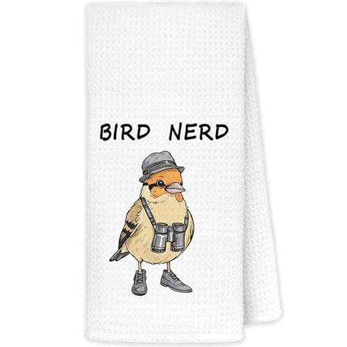Bird Nerd Kitchen Towels - Gifts for Bird Lovers, 16x24 Inch Decorative Dish Towels - Set of 4