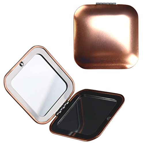 Iconikal Rose Gold Compact Travel Makeup Mirror 2-Pack