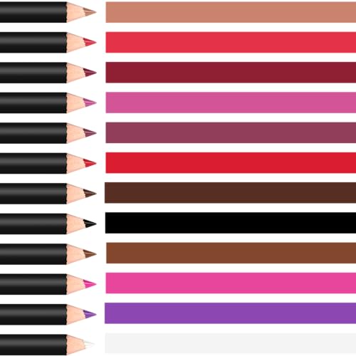 12-Color Waterproof Matte Lip Liner & Eyeliner Pencil Set