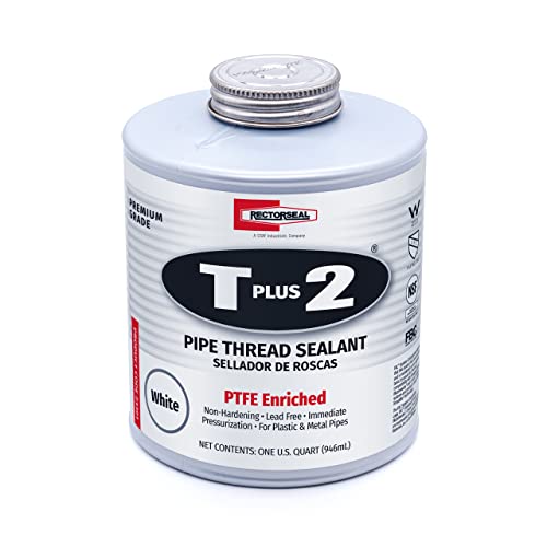 RectorSeal T Plus 2 Pipe Thread Sealant - Non-Hardening, PTFE, 1 Quart
