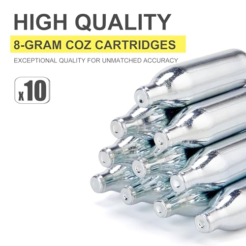 8 Gram / 12 Gram CO2 Cartridges, Non-Threaded,High-Grade CO2 Cylinder CO2 Cartridges for Paintball Guns,Pellet Guns, BB Guns and Airsoft Guns