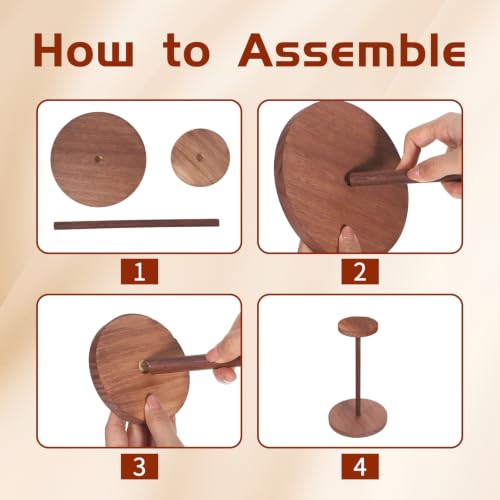 Wooden Hat Display Stand for Hats, Wigs & Accessories - 10x5.7 Inch
