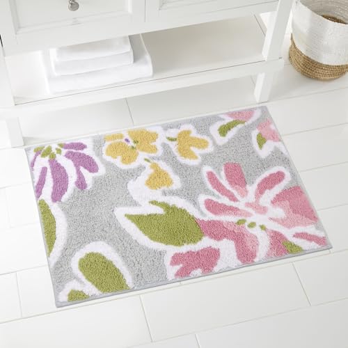 IZOD - Bath Rug, Floral Bathroom Decor, Dorm Room Essentials (Catalina Collection, 20" x 30")