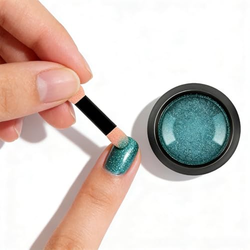 Chrome Nail Powder Mirror Effect Sky Blue Metallic Dust Pigment