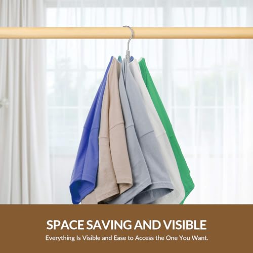 ZEDODIER 8-Hook Space Saving Clothes Hanger, Rotating Metal Organizer - Silver