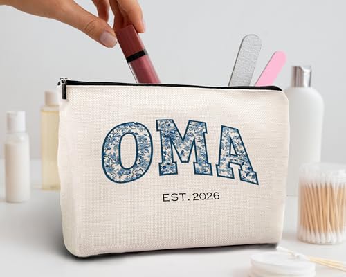 Chinoiserie Oma Makeup Bag Travel Toiletry Pouch for Grandma
