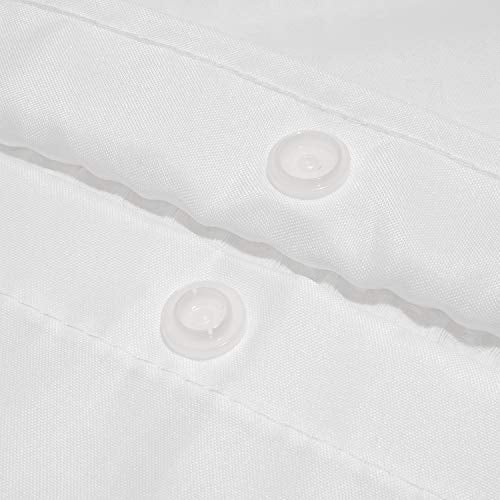 N&Y HOME Snap-In Shower Curtain Liner, 100% Polyester, White, 70x54