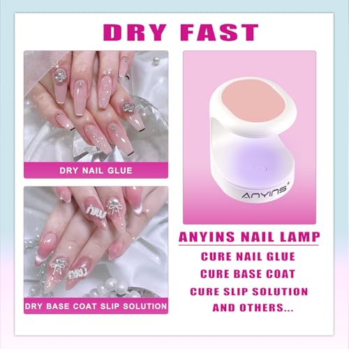 ANYINS 16W Portable Mini UV LED Nail Lamp for Gel Polish & Quick Repairs