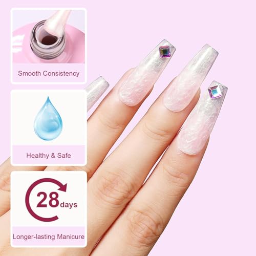 AIMEILI Pearl Gel Nail Polish Shimmer Mermaid Soak Off UV 10ml