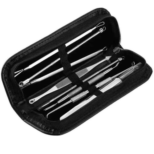 8-Piece Blackhead Remover & Acne Extractor Tool Kit in Stainless Steel