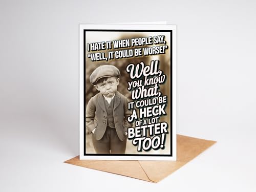 Katie Doodle Funny Get Well Card - Sarcastic Thinking of You Greeting Card