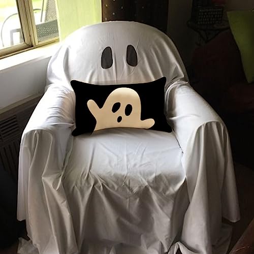 Halloween Ghost Pillow Cover 12x20 for Indoor & Outdoor Decor