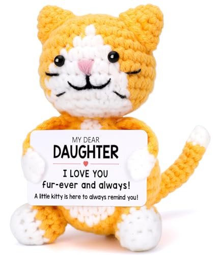 Handmade Crochet Cat Plush for Daughter - Cute Gift Idea