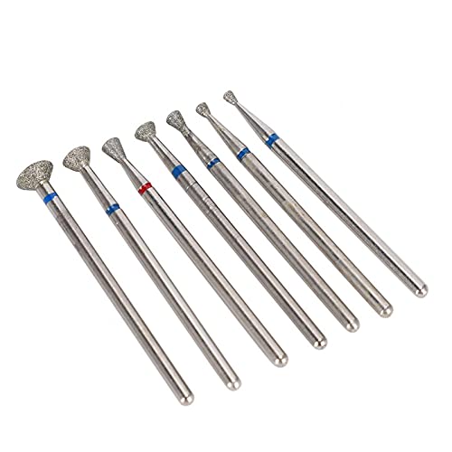YUYTE 7Pcs Ceramic Nail Drill Bits Set 3/32 Inch for Acrylic Gel Nails