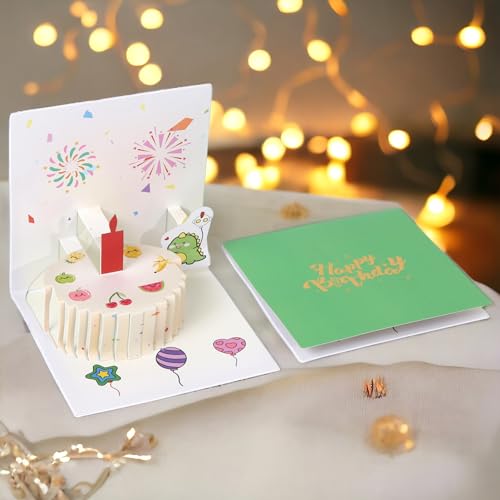 3D Pop-Up Birthday Card with LED Lights & Music for All Ages