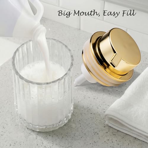Amolliar 8oz Foaming Soap Dispenser - Clear Glass with Gold Pump