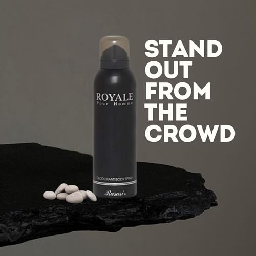 Rasasi Royale for Men Deodorant 200ml - Aromatic Musk Body Spray