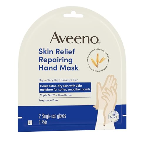 Aveeno Skin Relief Repairing Hand Mask Gloves - Triple Oat & Shea Butter