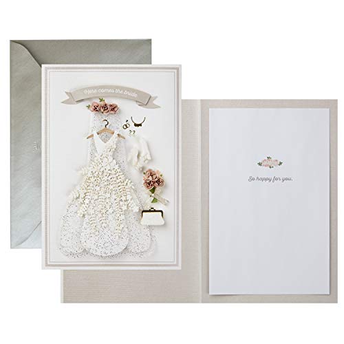 Hallmark Signature Wedding Card - Elegant Bridal Dress Design