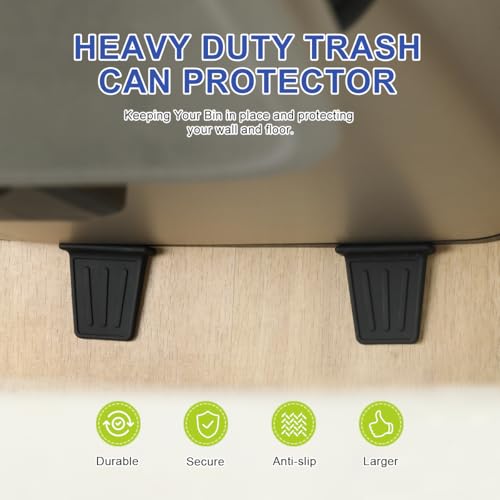 Heavy Duty Wall Protector for Trash Cans - 2 Pcs Silicone Bumper