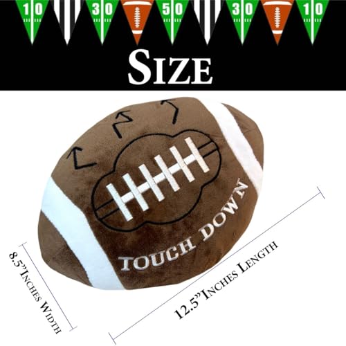 GiftExpress 12-Inch Plush Football Throw Pillow - Soft Stuffed Sports Toy