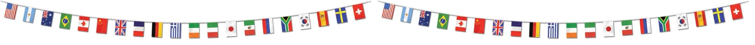 Beistle - 57738 Beistle Party Supplies, International Flag Pennant Banner, Multicolor (Pack of 2)