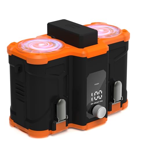 Koucen 12000mAh Portable Waist Fan with Flashlight & Power Bank