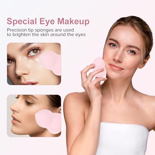 QIBANHUA 3-Piece Makeup Sponge Set - Large and Mini Beauty Blender Sponges