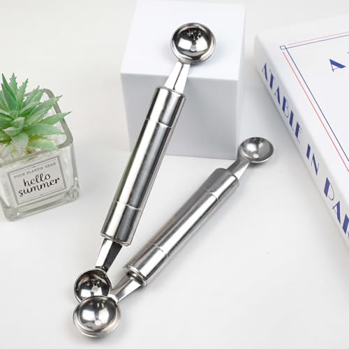 Double-Ended Stainless Steel Fruit & Ice Cream Scoop - 30mm