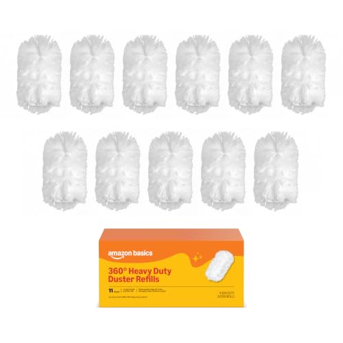 Amazon Basics 360° Duster Refill Pack - 11 Heavy Duty Microfiber Plumes