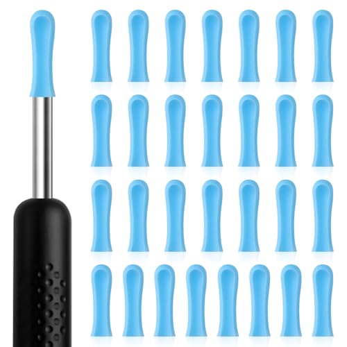 Ptwola Silicone Ear Wax Removal Replacement Tips 30Pcs for Otoscope Camera