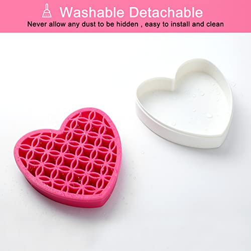 Pink Silicone Makeup Brush & Cosmetic Organizer - Multi-Use Pen & Tool Holder
