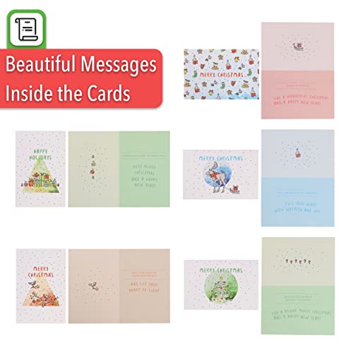 Christmas Greeting Cards Pack of 30 with Envelopes - Holiday & Seasonal Notes