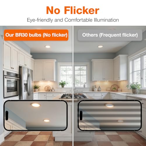 Sylvania LED BR30 Light Bulb, 10W Dimmable, 650 Lumens, Soft White - 4 Pack