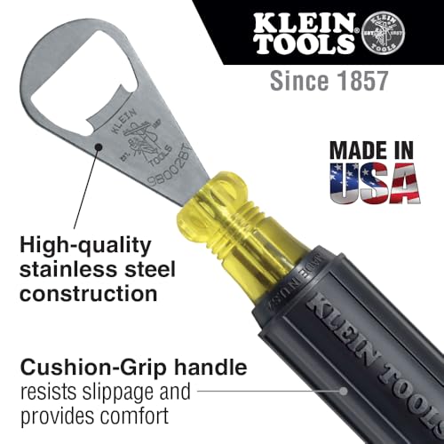 Klein Tools Stainless Steel Bottle Opener with Cushion-Grip Handle