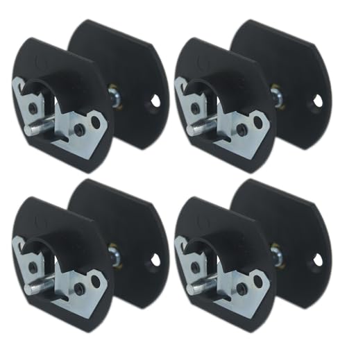 Sofa Connector Bracket Replacement Parts - 4 Sets, Black Plastic 68x54MM