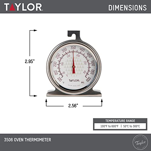 Taylor Large 2.5 Inch Dial Oven Thermometer - Model 3506