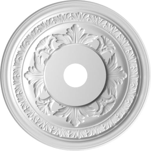 22-Inch Aged Copper Ceiling Medallion - Ekena Millwork PVC Design