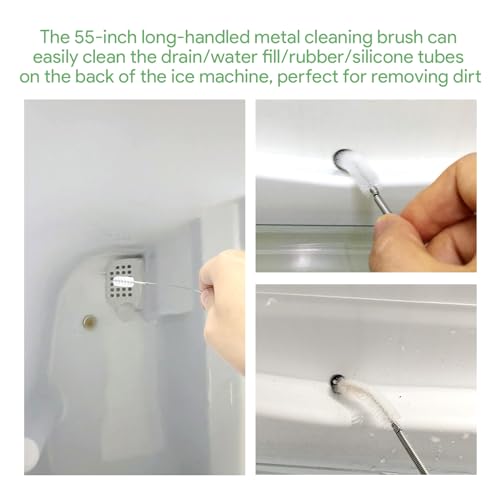 14-Piece Ice Machine Cleaning Brush Kit with 55-Inch Drain Pipe Cleaners