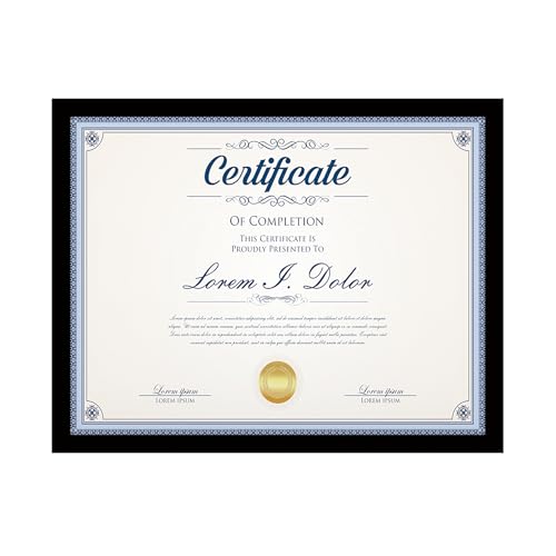 Hongkee Black 8.5x11 Picture Frame for Document & Certificate Display
