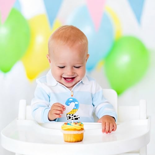 2.76 Inch Number 2 Birthday Candle - Cartoon Style Party Decor