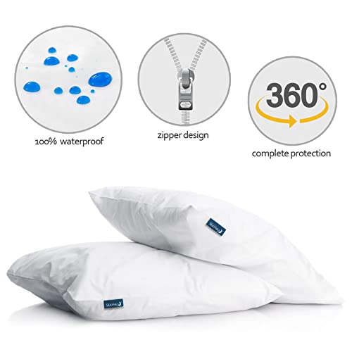 Toddler Travel Pillow Protector Cover - Waterproof 2 Pack