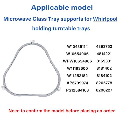 7.48" Microwave Turntable Ring for Whirlpool W11252182 - 1PCS