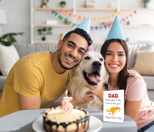 Funny Father's Day Card for Dog Dads - Hilarious Gift with Envelope