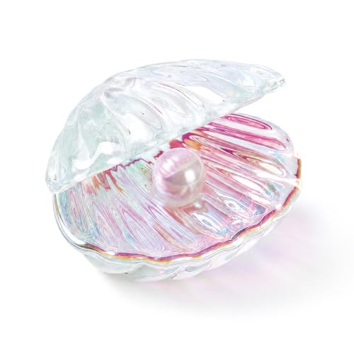 Iridescent Pearl Shell Glass Aquarium Decor for Betta Tanks