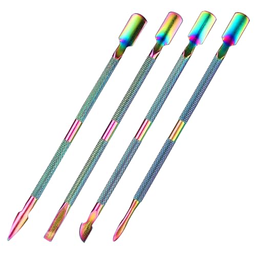 Arbootjin Stainless Steel Cuticle Pusher and Remover Set - 4 PCS