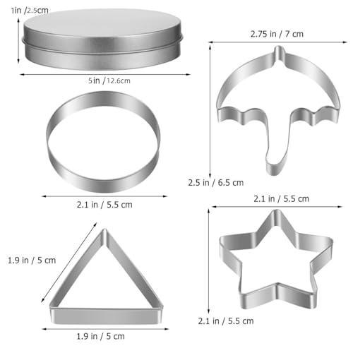 Stainless Steel Cookie Cutters Set - 6 Fun Shapes for Baking